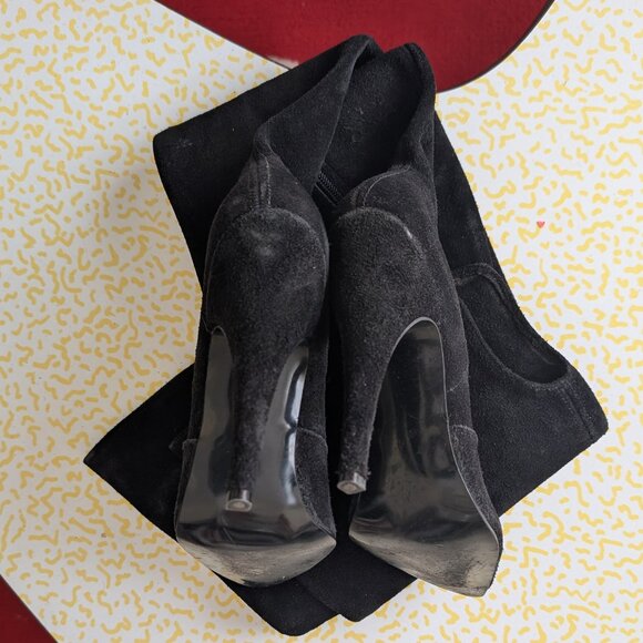 Trash and Vaudeville  vintage 80s trad goth thigh-high fetish boots - Picture 4 of 8